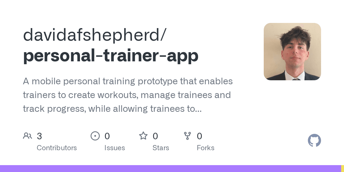 Personal Trainer App project