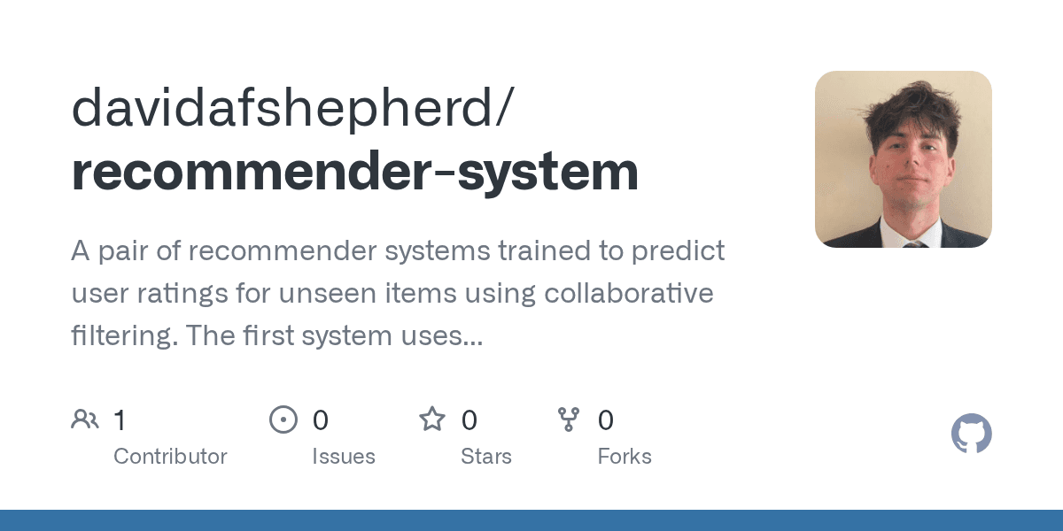 Recommender System project